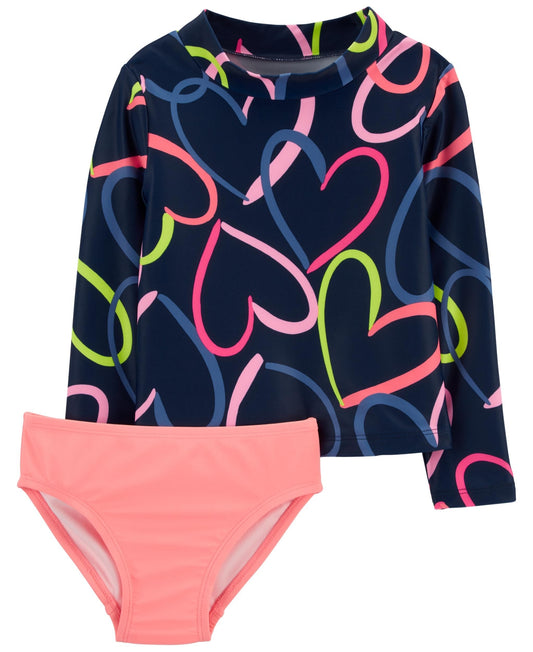 Carter's Baby Girls Hearts Rashguard Shirt ONLY