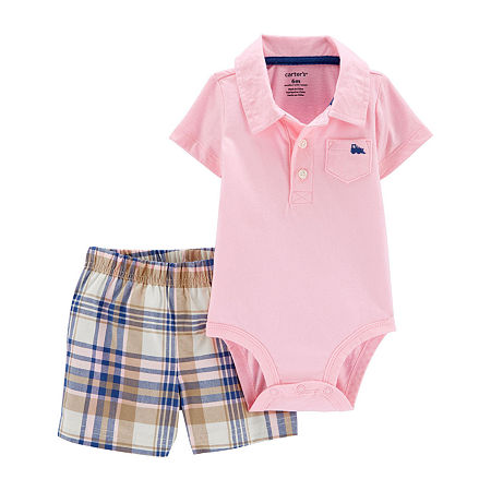 Carter's Baby Boy Plaid Shorts ONLY