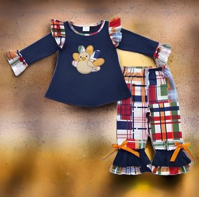Girls Turkey 2PC Ruffle Set