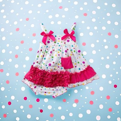 Pink and Bubbly Ruffle Bloomers Set