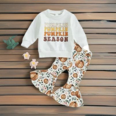 It's Pumpkin Season Bell Pants Set