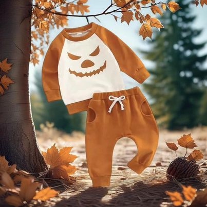 Boys Funky Pumpkin Set