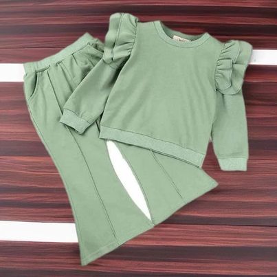 Green Ruffle Top Set