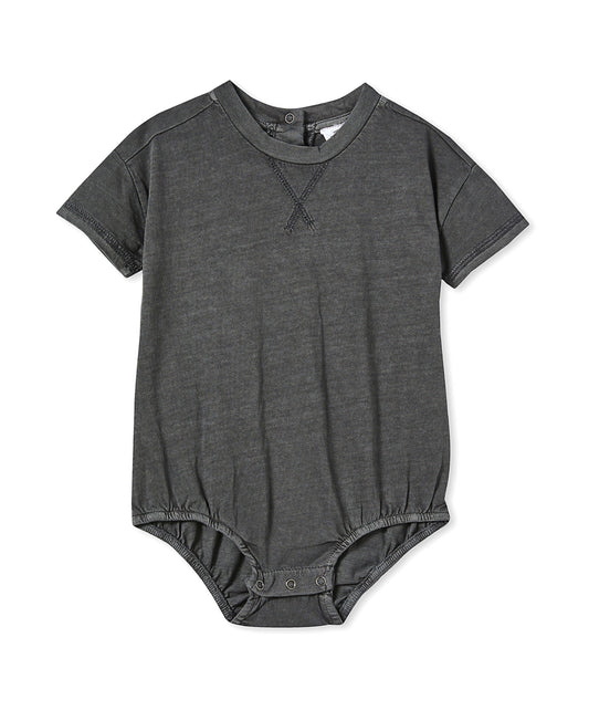 Cotton On Baby Boys Arthur Drop Shoulder Bubbysuit - Rabbit Gray Wash