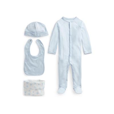 Polo Ralph Lauren Baby Unisex Organic Cotton Gift Set, 4 Piece