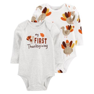 Carter's Baby Girls and Boys Thanksgiving Bodysuits