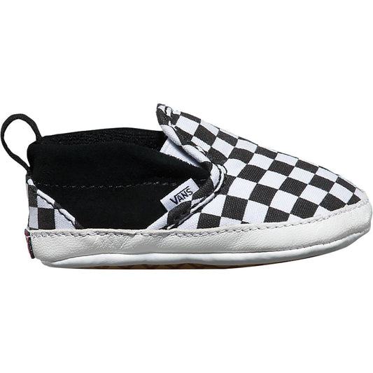 Vans Infant Slip-on V Checkerboard Crib Shoe(Black / True White)
