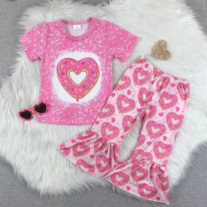 2pc Heart Donut Ruffle Set
