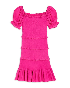 KatieJnyc Girls' Laila Puff Sleeve Tiered Smocked Dress - Big Kid