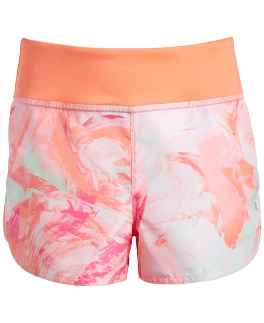 ID Ideology Big Girls Scratched Paint Elastic-Waist Shorts