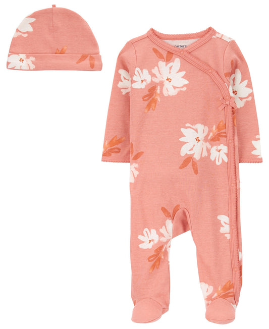 Baby Girl Carter's Floral Sleep & Play Onsie Only
