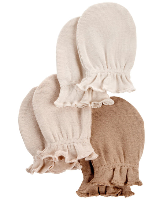 Carter's Baby Boys or Baby Girls Scratch Mittens, Pack of 3