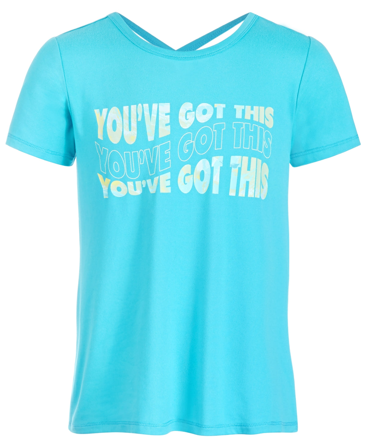 ID Ideology Big Girls You've Got This Criss-Cross Short-Sleeved T-shirt - Sea Shore