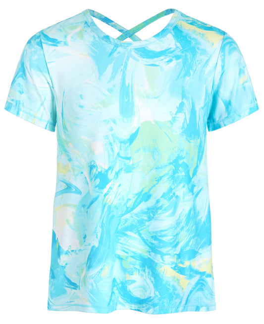 ID Ideology Big Girls Printed Criss-Cross Short-Sleeved T-shirt