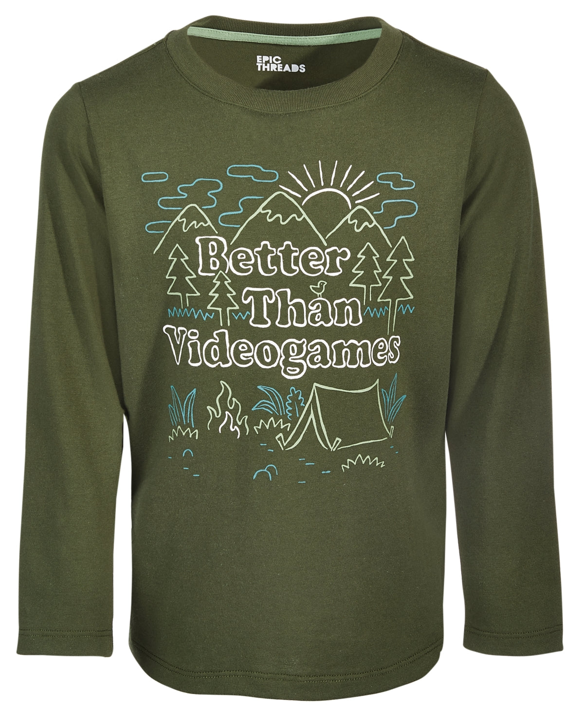 Epic Threads Little Boys Better Than Videogames T-shirt - Seaweed