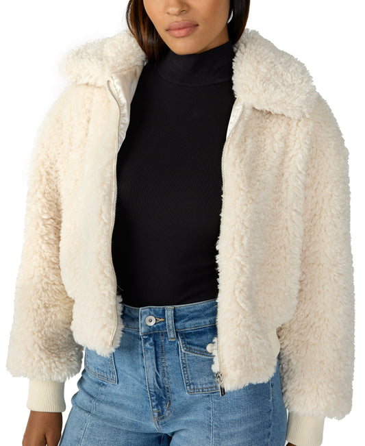Sanctuary Womens Short Cold Weather Faux Fur Coat