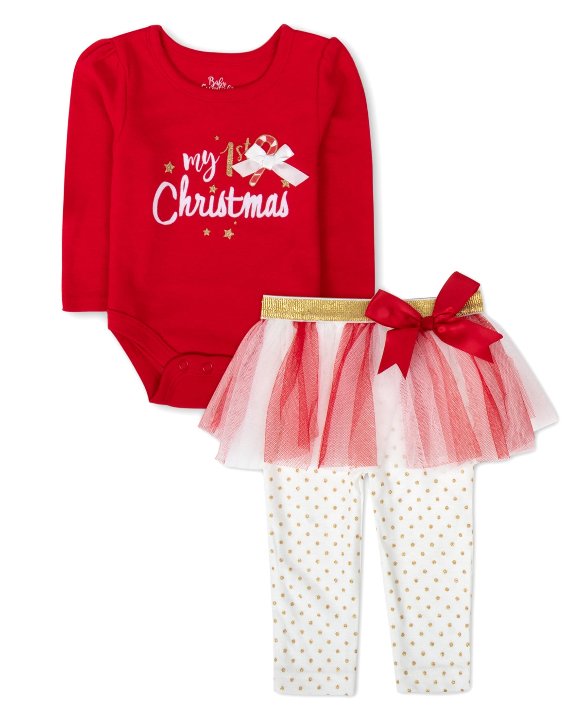 Baby Essentials Baby Girls My 1st Christmas Skegging and Bodysuit, 2 Piece Set