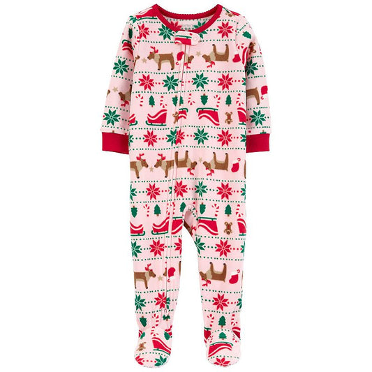 Carter's Baby Boys and Girls Fair Isle Fleece Footed Pajama