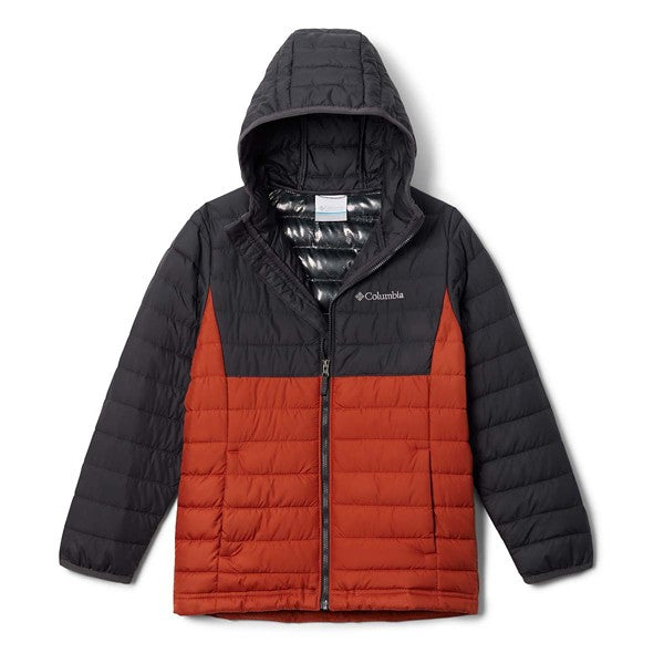 Columbia Toddler Boys Powder Lite Hooded Jacket- Warp Red/Shark