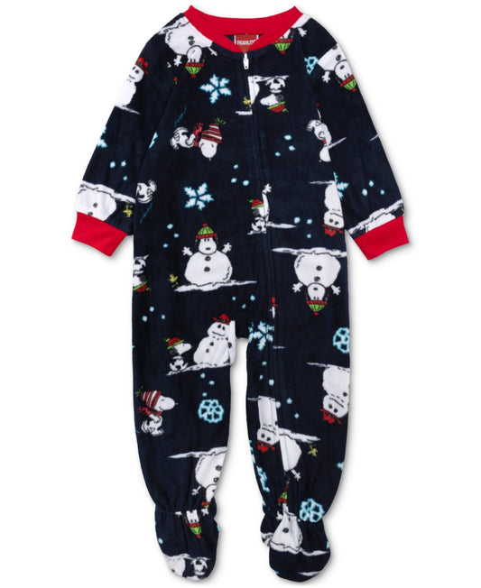 Briefly Stated Matching Baby Peanuts Footed Pajamas