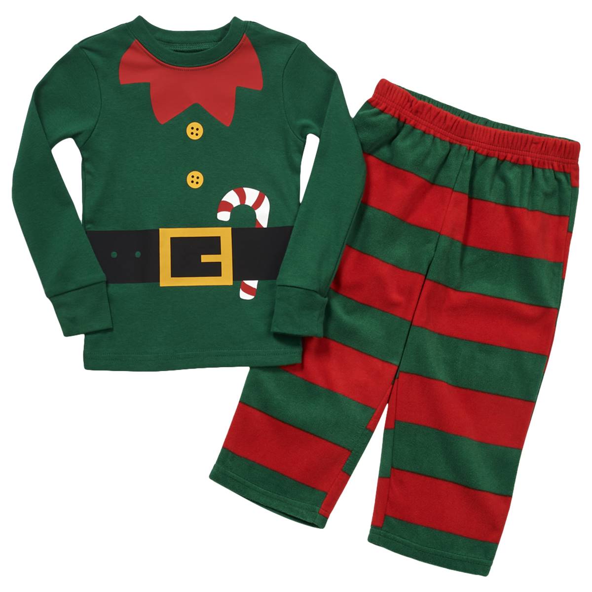 Carter's Sleep Bottoms PRINT - Green Elf Pajama Set