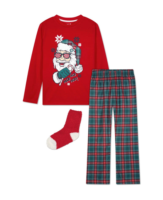 Max & Olivia Big Boys Pajama Shirt with Socks ONLY