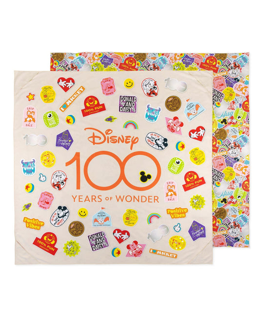 $37.95 online Bumkins Baby Disney 100 Years Happy Faces Lightweight Roll and Go Blanket - Disney 100 Years Happy Faces