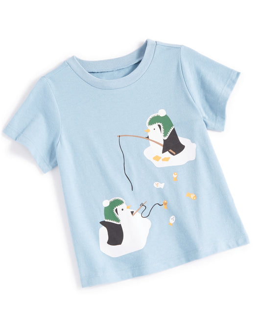 First Impressions Baby Boys Artic Fishing Shirt - Concealed Blue