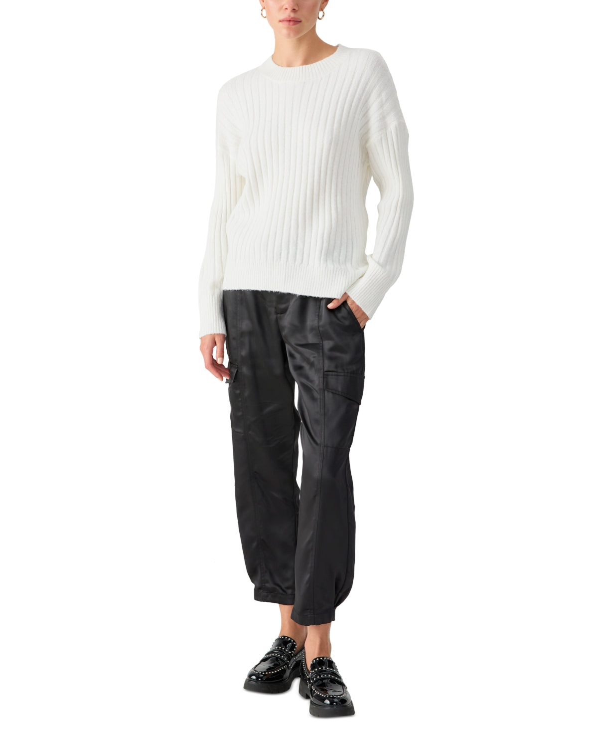 Sanctuary Women's Ribbed Crewneck Sweater - Milk