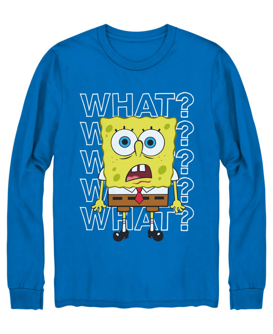 SpongeBob Squarepants Big Boys Long Sleeves Graphic T-shirt - Royal Blue