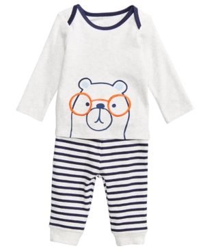 First Impressions Baby Boys Bear-Print Top ONLY
