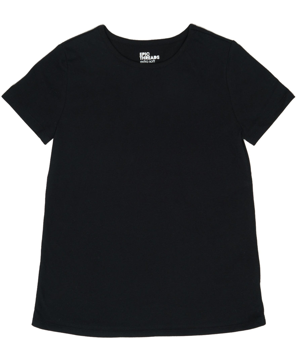 Epic Threads Toddler Girls Basic T-Shirt - Deep Black