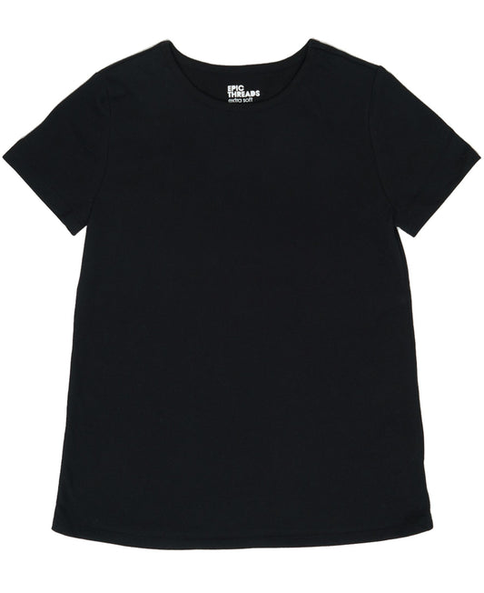 Epic Threads Toddler Girls Basic T-Shirt - Deep Black