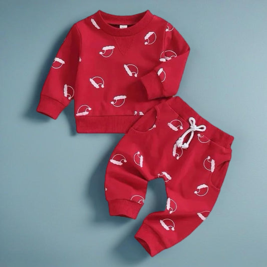 Boys Santa Hat Jogger Set