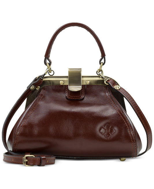 Authentic Patricia Nash Conselice Small Leather Frame Satchel