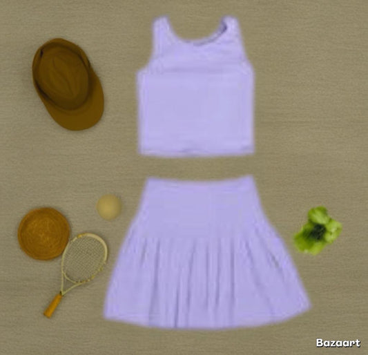 Purple 2pc Skirt Set