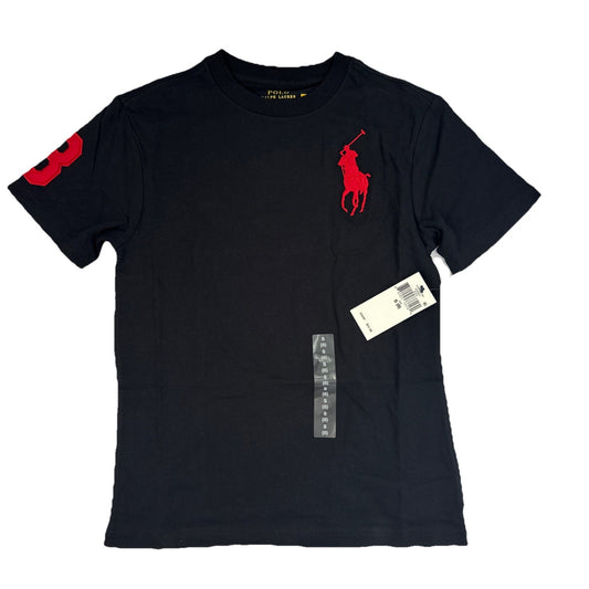 Polo Ralph Lauren Shirt Boys Big Pony Logo 3 Crewneck T-shirt Black
