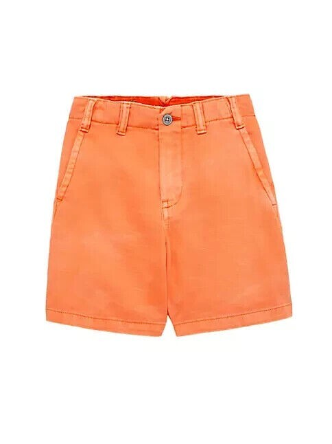 Polo Ralph Lauren Chino Shorts Baby Boys' 2 Coral Elastic Waist Button Zipped