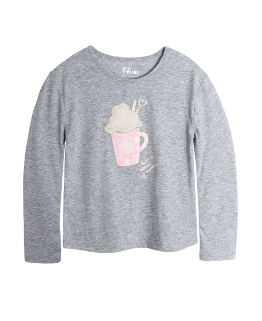 Epic Threads Little Girls Hot Cocoa Graphic T-shirt