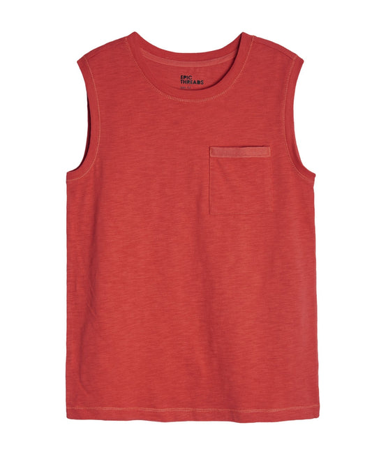 Epic Threads Big Boys Solid Pocket Tank Top