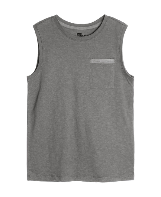 Epic Threads Big Boys Solid Pocket Tank Top